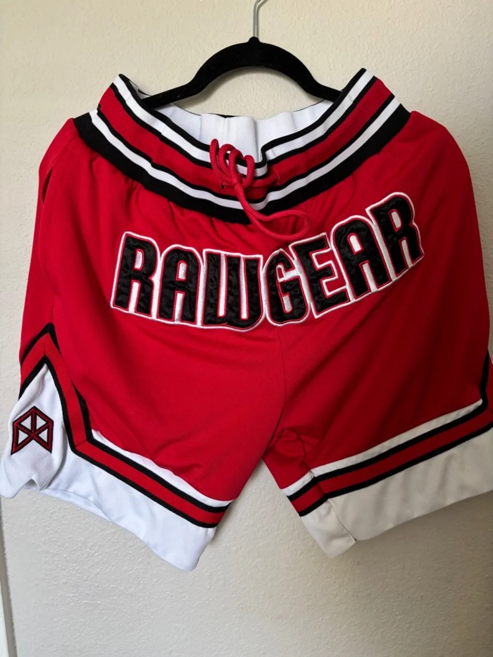 Men's Raw Gear Red Athletic Shorts - Picture 1 of 3